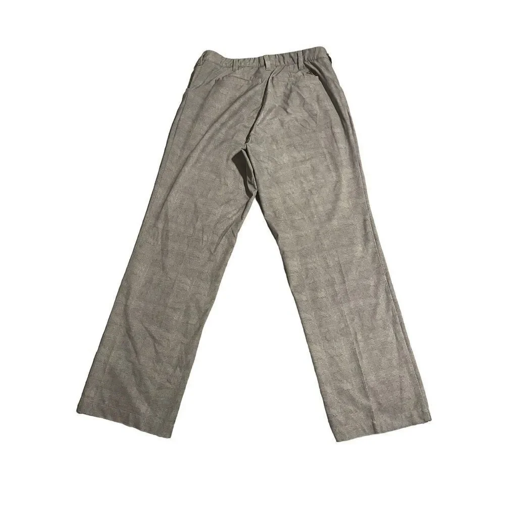 Adidas Mens Performance Golf Pants Gray Brown Logo 32x31